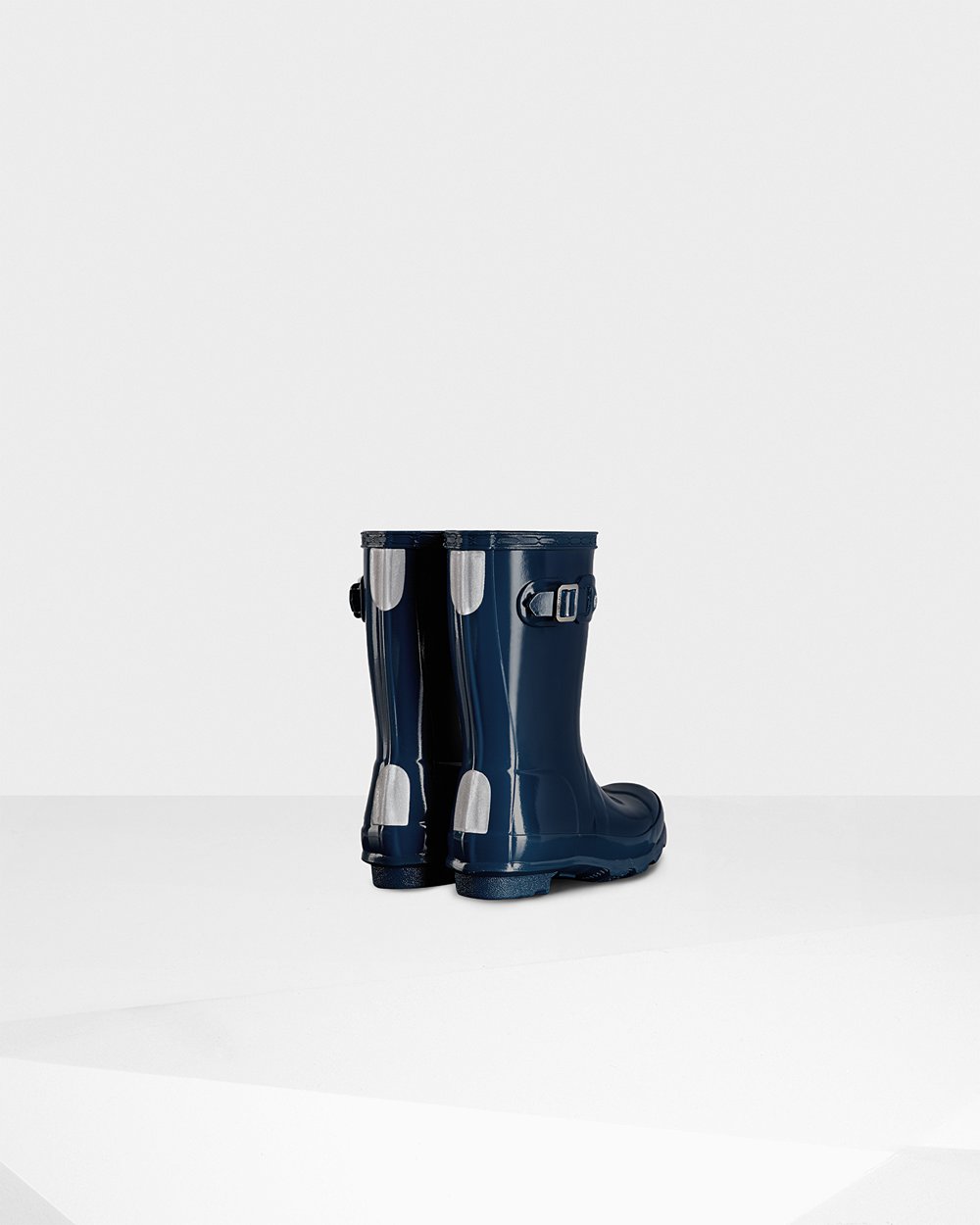 Kids Hunter Original Little Gloss | Rain Boots Navy | NZ-92537-QFXG